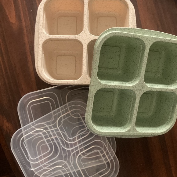 NWOT set 2 bento box portion lunch boxes with lids - Picture 2 of 3